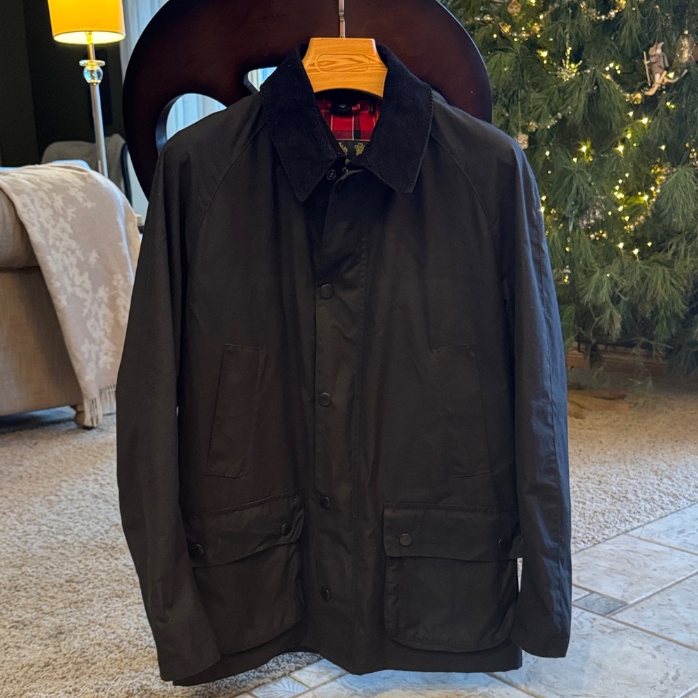 Barbour Men's Wax Jacket with corduroy collar